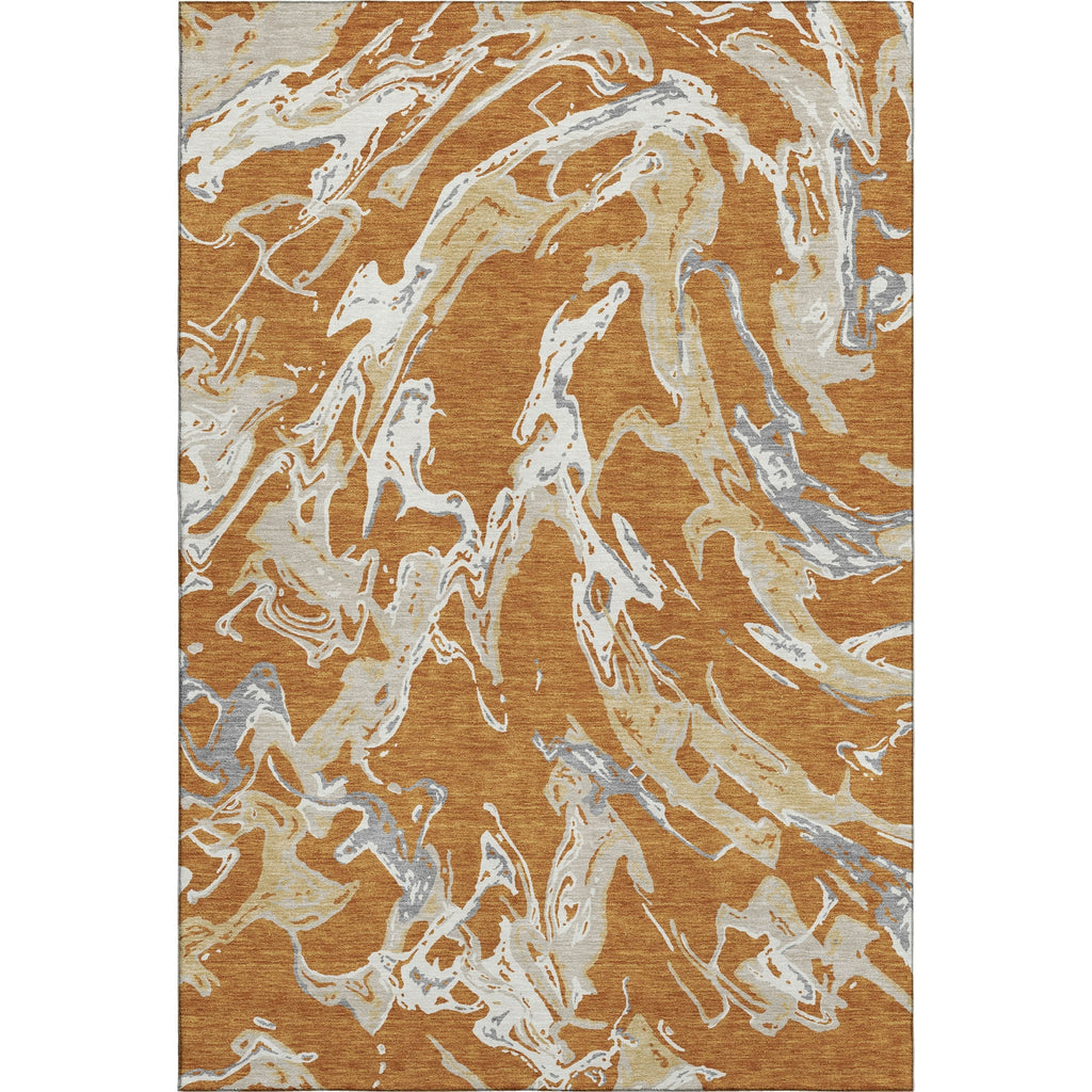 Piper Looms Mayfield Abstract AMF1035 Copper Machine Washable Area Rug main image