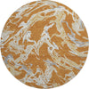 Piper Looms Mayfield Abstract AMF1035 Copper Machine Washable Area Rug Round Main Image