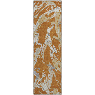 Piper Looms Mayfield Abstract AMF1035 Copper Machine Washable Area Rug Runner Main Image