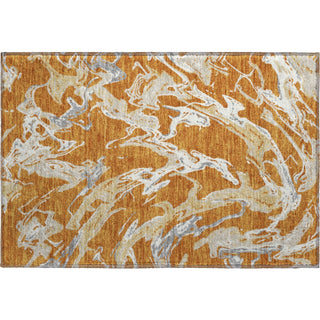Piper Looms Mayfield Abstract AMF1035 Copper Machine Washable Area Rug Scatter Main Image