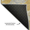 Piper Looms Mayfield Abstract AMF1035 Gold Machine Washable Area Rug Backing Image