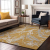Piper Looms Mayfield Abstract AMF1035 Gold Machine Washable Area Rug Lifestyle Image Feature