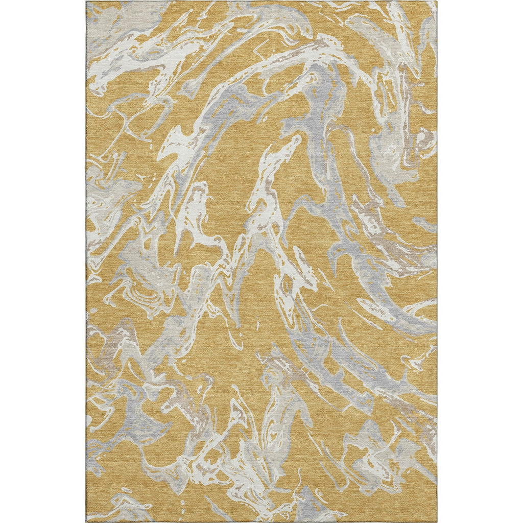 Piper Looms Mayfield Abstract AMF1035 Gold Machine Washable Area Rug main image