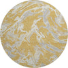 Piper Looms Mayfield Abstract AMF1035 Gold Machine Washable Area Rug Round Main Image