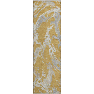 Piper Looms Mayfield Abstract AMF1035 Gold Machine Washable Area Rug Runner Main Image