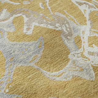 Piper Looms Mayfield Abstract AMF1035 Gold Machine Washable Area Rug Swatch Image