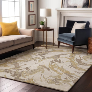 Piper Looms Mayfield Abstract AMF1035 Ivory Machine Washable Area Rug Lifestyle Image Feature