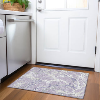 Piper Looms Mayfield Abstract AMF1035 Lavender Machine Washable Area Rug Scatter Lifestyle Image Feature
