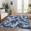 Piper Looms Mayfield Abstract AMF1035 Navy Machine Washable Area Rug Lifestyle Image Feature