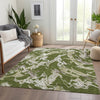 Piper Looms Mayfield Abstract AMF1035 Olive Machine Washable Area Rug Lifestyle Image Feature