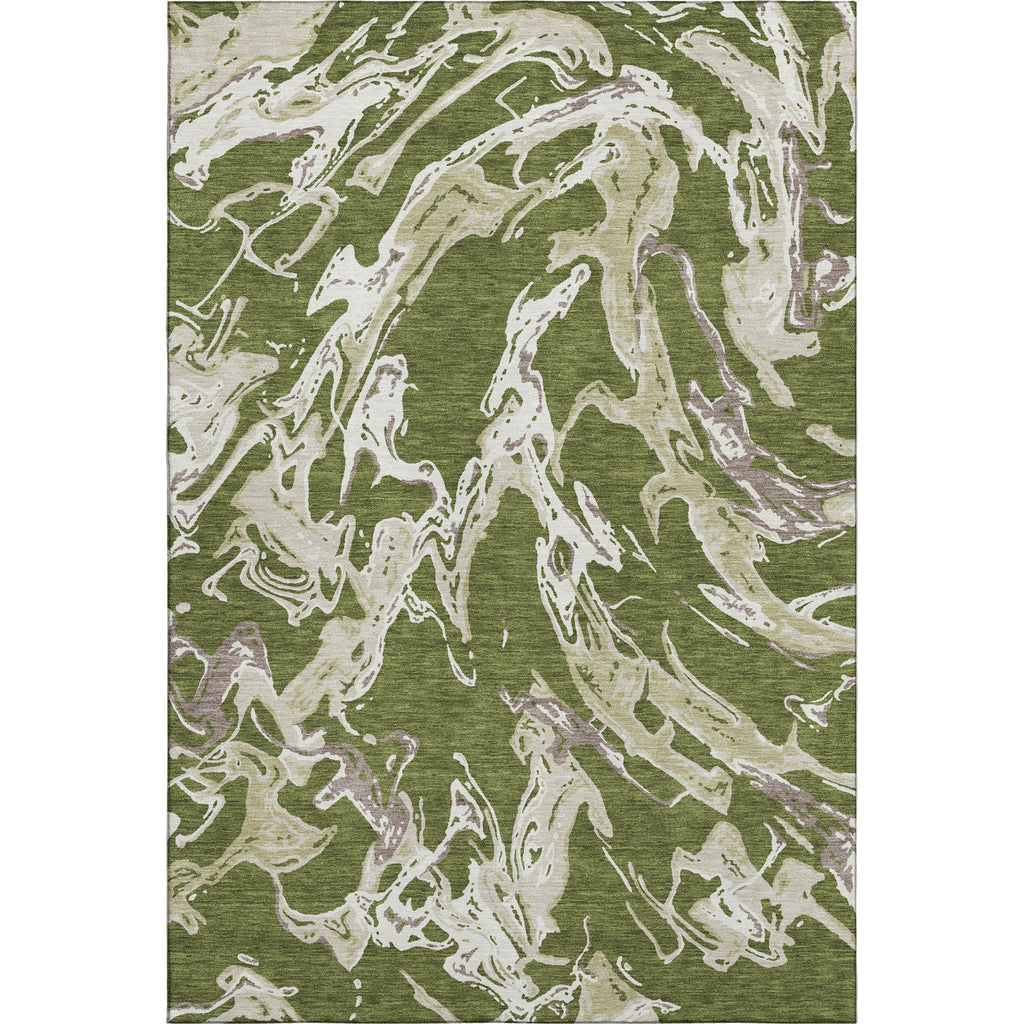 Piper Looms Mayfield Abstract AMF1035 Olive Machine Washable Area Rug main image