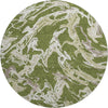Piper Looms Mayfield Abstract AMF1035 Olive Machine Washable Area Rug Round Main Image