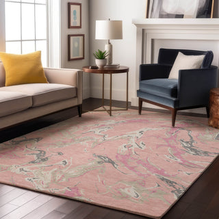 Piper Looms Mayfield Abstract AMF1035 Pink Machine Washable Area Rug Lifestyle Image Feature