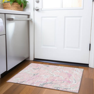Piper Looms Mayfield Abstract AMF1035 Pink Machine Washable Area Rug Scatter Lifestyle Image Feature