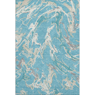 Piper Looms Mayfield Abstract AMF1035 Teal Machine Washable Area Rug main image