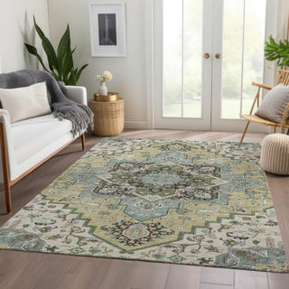 Piper Looms Mayfield Oriental AMF1036 Beige Machine Washable Area Rug Lifestyle Image Feature