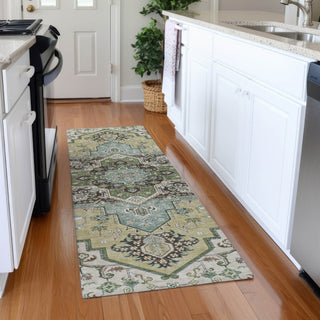 Piper Looms Mayfield Oriental AMF1036 Beige Machine Washable Area Rug Runner Lifestyle Image Feature