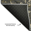 Piper Looms Mayfield Oriental AMF1036 Black Machine Washable Area Rug Backing Image