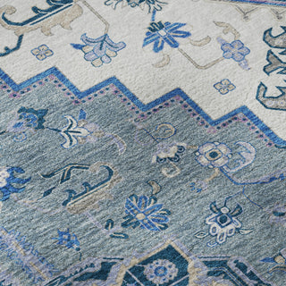 Piper Looms Mayfield Oriental AMF1036 Blue Machine Washable Area Rug Swatch Image
