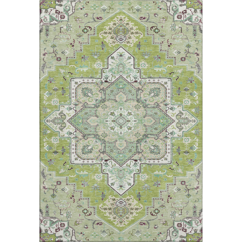 Piper Looms Mayfield Oriental AMF1036 Green Machine Washable Area Rug main image