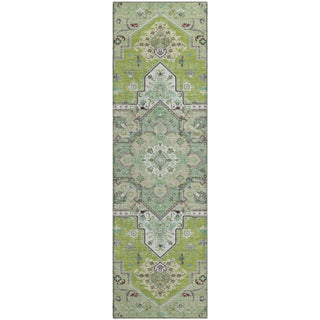 Piper Looms Mayfield Oriental AMF1036 Green Machine Washable Area Rug Runner Main Image