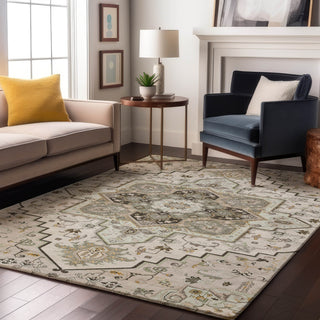 Piper Looms Mayfield Oriental AMF1036 Ivory Machine Washable Area Rug Lifestyle Image Feature