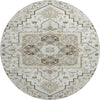 Piper Looms Mayfield Oriental AMF1036 Ivory Machine Washable Area Rug Round Main Image