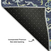 Piper Looms Mayfield Oriental AMF1036 Navy Machine Washable Area Rug Backing Image