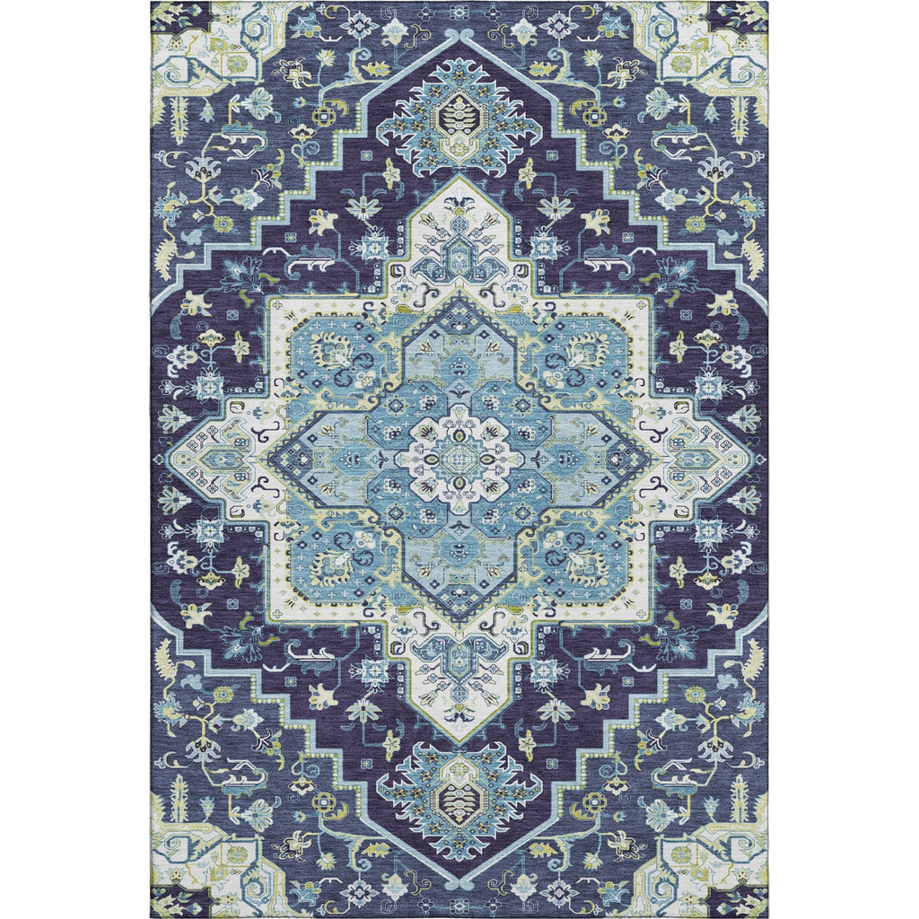Piper Looms Mayfield Oriental AMF1036 Navy Machine Washable Area Rug main image