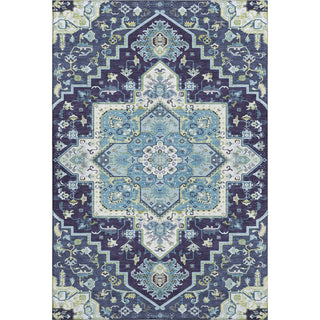 Piper Looms Mayfield Oriental AMF1036 Navy Machine Washable Area Rug main image