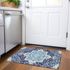 Piper Looms Mayfield Oriental AMF1036 Navy Machine Washable Area Rug Scatter Lifestyle Image Feature