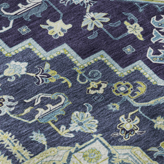Piper Looms Mayfield Oriental AMF1036 Navy Machine Washable Area Rug Swatch Image