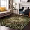 Piper Looms Mayfield Oriental AMF1036 Olive Machine Washable Area Rug Lifestyle Image Feature
