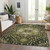 Piper Looms Mayfield Oriental AMF1036 Olive Machine Washable Area Rug Lifestyle Image Feature
