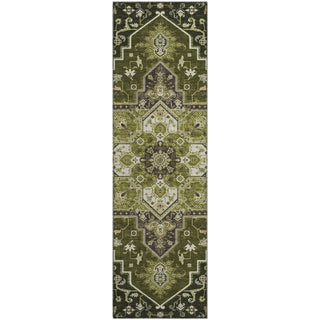 Piper Looms Mayfield Oriental AMF1036 Olive Machine Washable Area Rug Runner Main Image