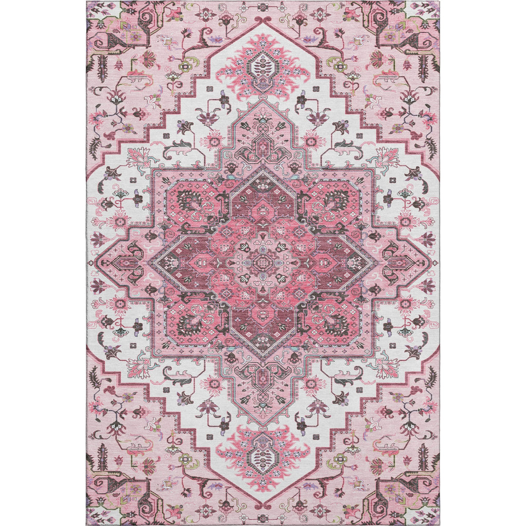 Piper Looms Mayfield Oriental AMF1036 Pink Machine Washable Area Rug main image