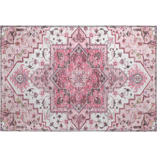 Piper Looms Mayfield Oriental AMF1036 Pink Machine Washable Area Rug Scatter Main Image
