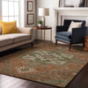 Piper Looms Mayfield Oriental AMF1036 Rust Machine Washable Area Rug Lifestyle Image Feature