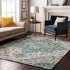 Piper Looms Mayfield Oriental AMF1036 Silver Machine Washable Area Rug Lifestyle Image Feature