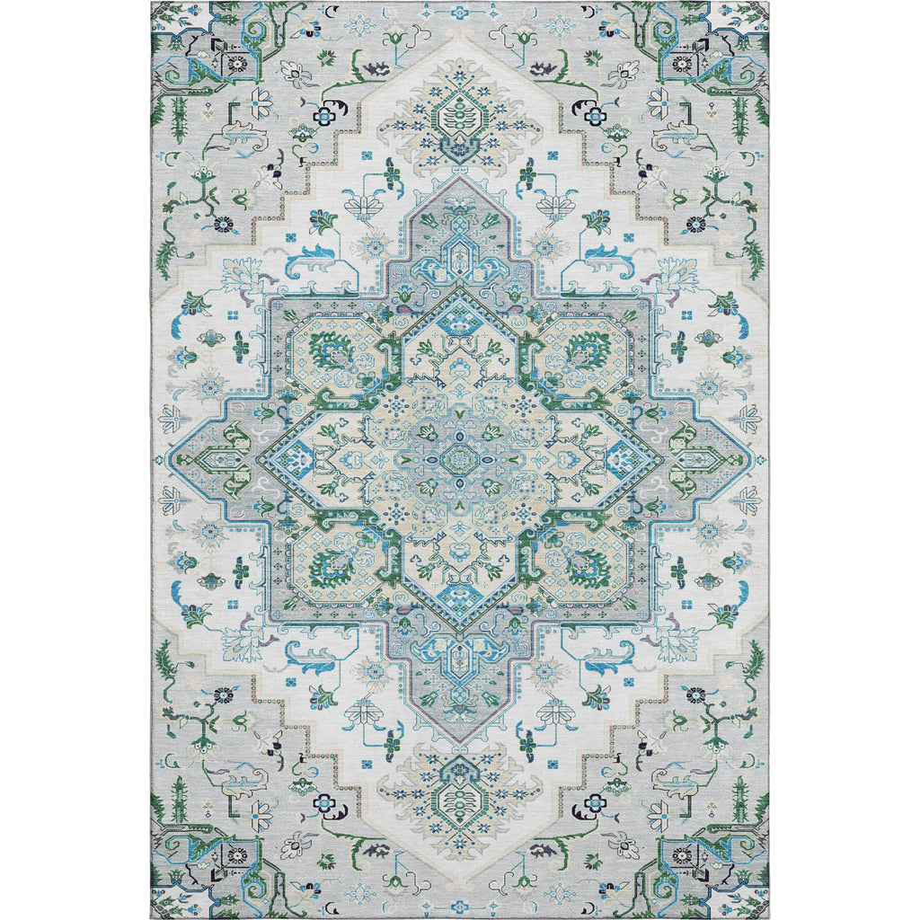 Piper Looms Mayfield Oriental AMF1036 Silver Machine Washable Area Rug main image