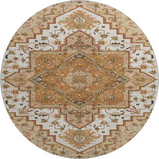 Piper Looms Mayfield Oriental AMF1036 Terracotta Machine Washable Area Rug Round Main Image