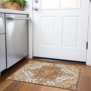 Piper Looms Mayfield Oriental AMF1036 Terracotta Machine Washable Area Rug Scatter Lifestyle Image Feature