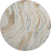 Piper Looms Mayfield Swirls AMF1037 Beige Machine Washable Area Rug Round Main Image