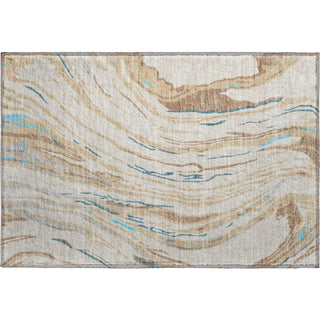 Piper Looms Mayfield Swirls AMF1037 Beige Machine Washable Area Rug Scatter Main Image