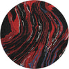 Piper Looms Mayfield Swirls AMF1037 Black Machine Washable Area Rug Round Main Image