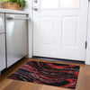 Piper Looms Mayfield Swirls AMF1037 Black Machine Washable Area Rug Scatter Lifestyle Image Feature