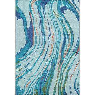 Piper Looms Mayfield Swirls AMF1037 Blue Machine Washable Area Rug main image