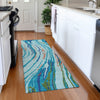 Piper Looms Mayfield Swirls AMF1037 Blue Machine Washable Area Rug Runner Lifestyle Image Feature