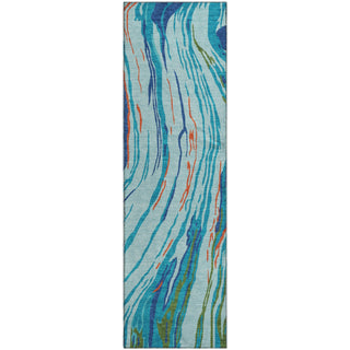 Piper Looms Mayfield Swirls AMF1037 Blue Machine Washable Area Rug Runner Main Image