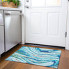 Piper Looms Mayfield Swirls AMF1037 Blue Machine Washable Area Rug Scatter Lifestyle Image Feature